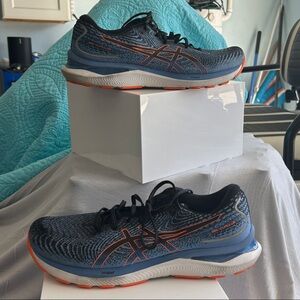 ASICS Men's Blue and Orange Running Shoes